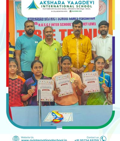 V.Aparna, Silver Medal @ SGFI District-Level Table Tennis Competition 1